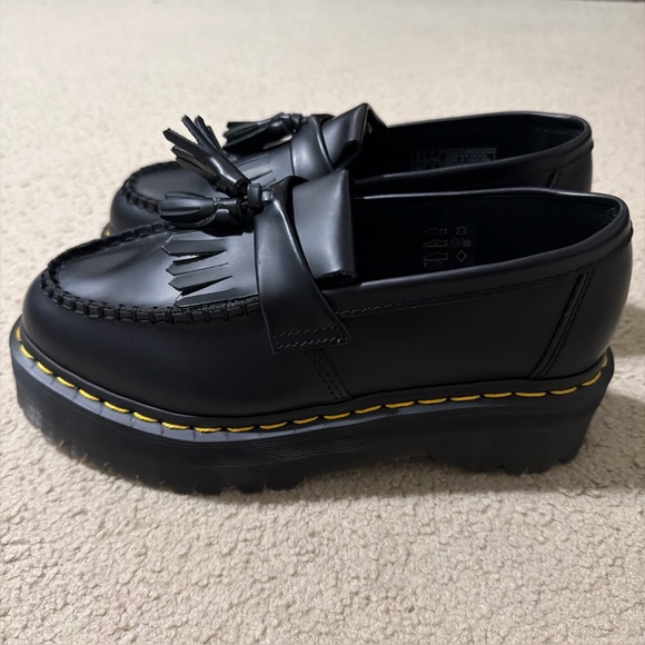 Dr. Martens Shoes - Black Tassel Platform Loafers